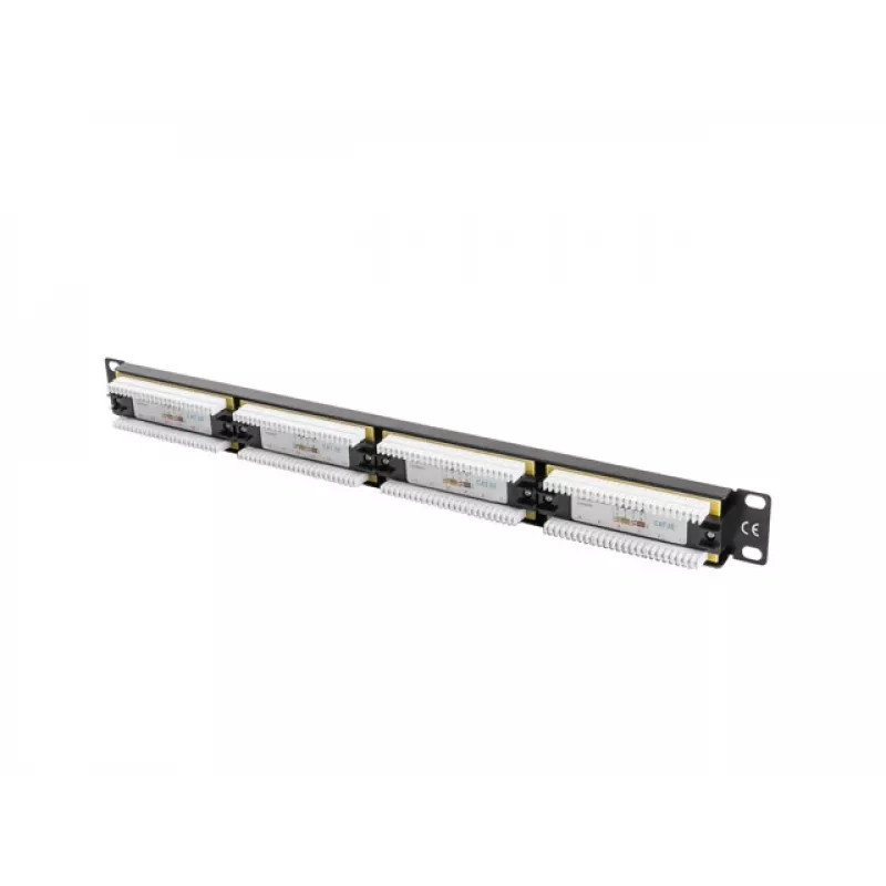 Lanberg PPU5-1024-B painel de patch, 24 portas, 1U, 19 polegadas, Cat5e UTP, metálico, preto