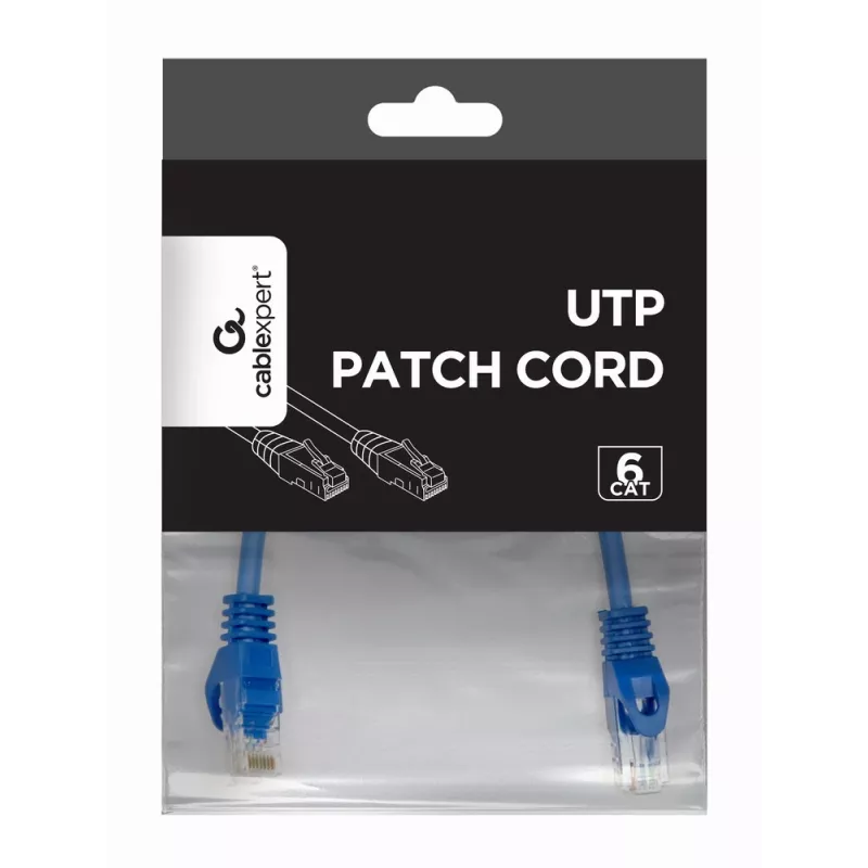 Cabo de rede Gembird PP6U-0.25M/B RJ-45 Cat6 0,25 m azul