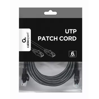 Cabo de rede GEMBIRD - CAT6 - UTP - 5 m - preto