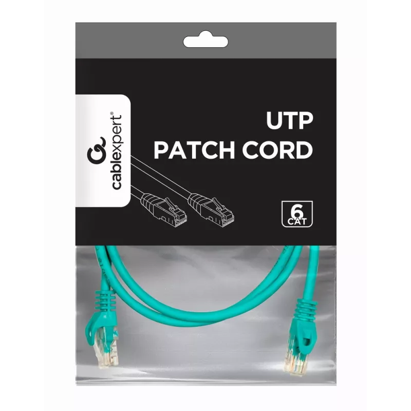 Cabo de rede GEMBIRD - CAT6 - UTP - 1 m - verde