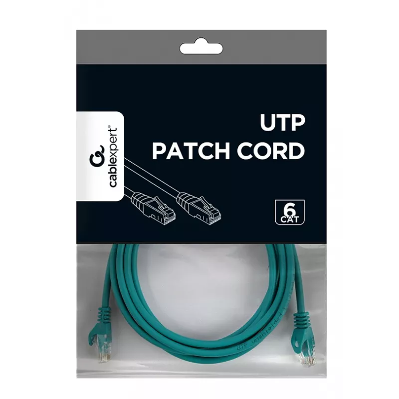 Cabo de rede Gembird PP6U-3M RJ-45 Cat6 3 m verde