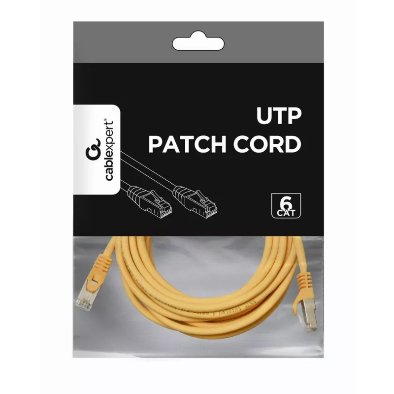 Cabo de rede Gembird PP6U-3M RJ-45 Cat6 3 m amarelo