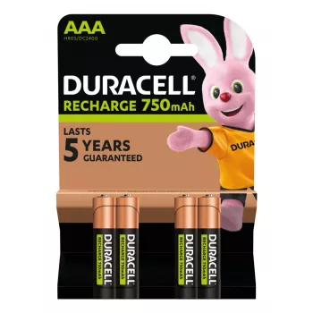 Duracell AAA (4 unid.) pilha recarregável níquel-metal hidreto (NiMH)