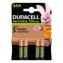 Duracell AAA (4 unid.) pilha recarregável níquel-metal hidreto (NiMH)