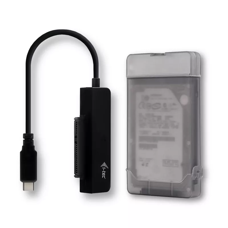 i-tec MySafe USB-C 3.1 Gen. 2 easy, caixa para HDD/SSD, 2,5 polegadas, Serial ATA, Serial ATA II, Serial ATA III, 10 Gbit/s, conectividade USB, preto