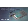i-tec MySafe USB-C 3.1 Gen. 2 easy, caixa para HDD/SSD, 2,5 polegadas, Serial ATA, Serial ATA II, Serial ATA III, 10 Gbit/s, conectividade USB, preto