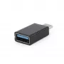 Adaptador gráfico USB Gembird A-USB3-CMAF-01 — USB Type-C para USB (USB 2.0 / 3.2 Gen 1), compacto preto