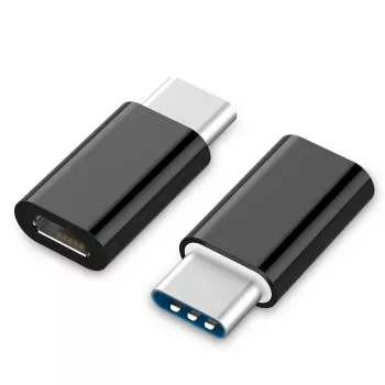 GEMBIRD adaptador USB 2.0 Type-C para MicroUSB (CM/MicroUSB-F), preto