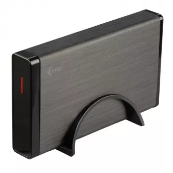 i-tec MYSAFE Advanced 3,5 polegadas USB 3.0, caixa para HDD, 3,5 polegadas, Serial ATA, Serial ATA II, Serial ATA III, 5 Gbit/s, porta USB, preto, metálico