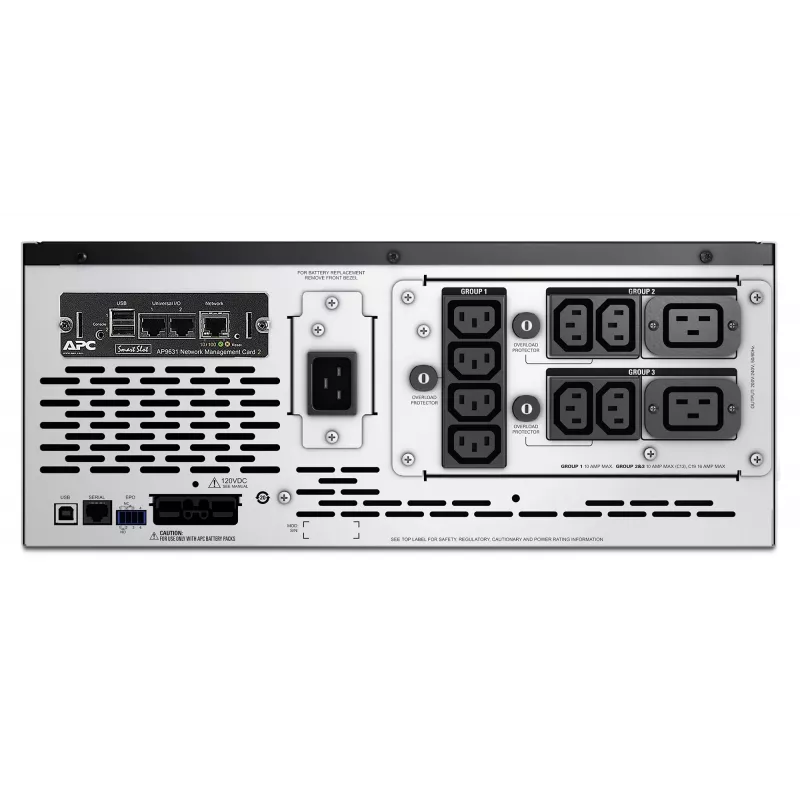 APC Smart-UPS X SMX2200HVNC - 2200VA, 8x C13 + 2x C19 saída, USB, autonomia extensível, profundidade reduzida, NMC