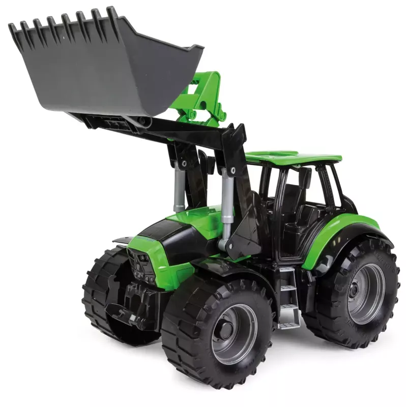Lena Worxx 04613 Deutz-Fahr Agrotron trator de brincar com carregador frontal, 1:15, 45 cm