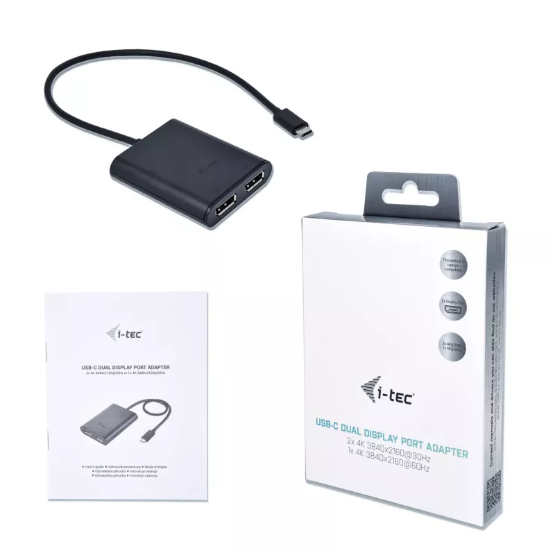 Adaptador de vídeo i-tec USB-C 3.1 Dual 4K DP