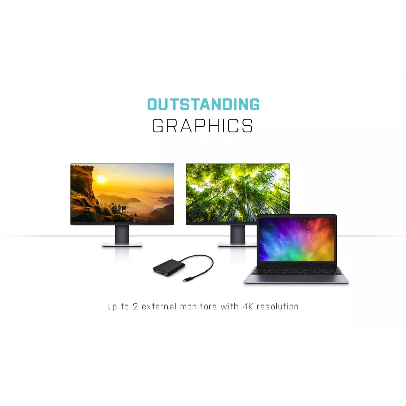 Adaptador de vídeo i-tec USB-C 3.1 Dual 4K DP