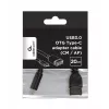 Cabo USB Gembird A-OTG-CMAF3-01, USB‑C para USB‑A, 0,2 m, preto