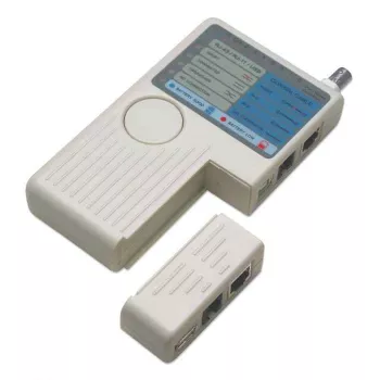 Testador de cabos 4-em-1 Intellinet, RJ-11, RJ-45, USB e BNC, teste com um botão