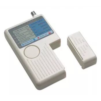 Testador de cabos 4-em-1 Intellinet, RJ-11, RJ-45, USB e BNC, teste com um botão
