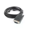 Cabo adaptador GEMBIRD HDMI para VGA e áudio, porta única, 1,8 m - preto
