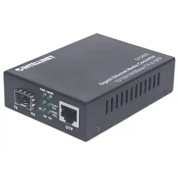 Conversor de media Intellinet Gigabit Ethernet para SFP, 10/100/1000Base-Tx para slot SFP, vazio