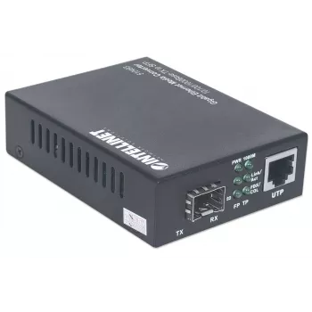 Conversor de media Intellinet Gigabit Ethernet para SFP, 10/100/1000Base-Tx para slot SFP, vazio