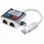 Distribuidor modular Intellinet de 2 portas, Cat5e, FTP, permite a partilha de um cabo de rede Cat5e por duas portas RJ45