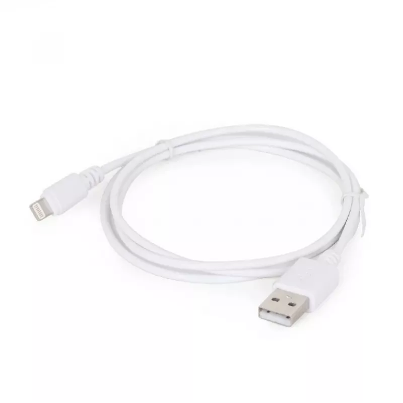 Cabo Lightning Gembird CC-USB2-AMLM-2M-W — 2 m, Lightning para USB A, USB 2.0, branco