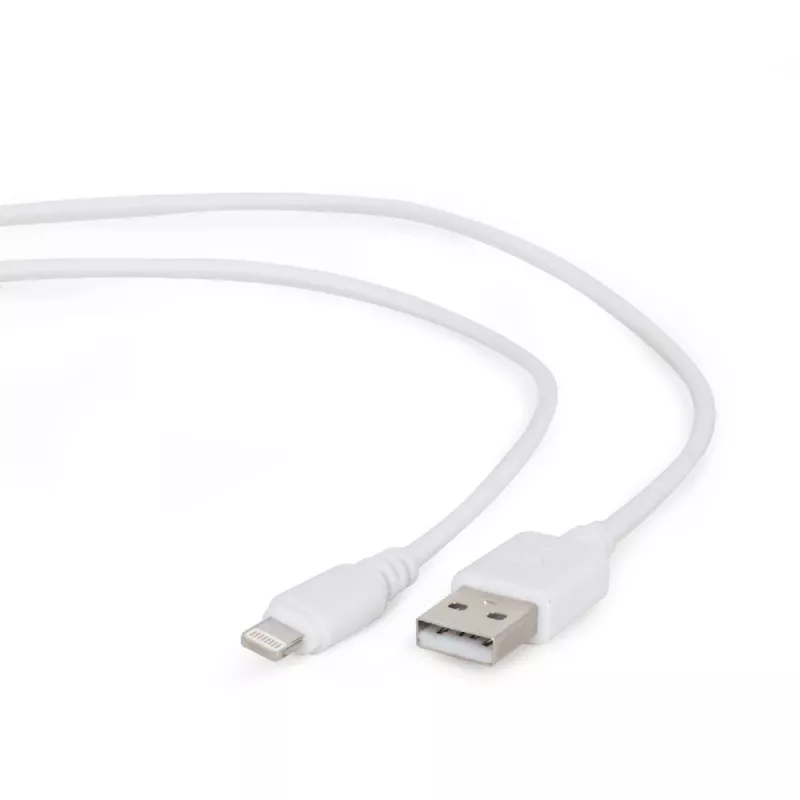 Cabo Lightning Gembird CC-USB2-AMLM-2M-W — 2 m, Lightning para USB A, USB 2.0, branco