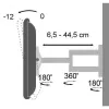 Suporte de parede Techly 19-37 polegadas para TV LED LCD inclinável 3 articulações preto ICA-LCD 2903