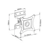 Suporte de parede Techly 13-30 polegadas para TV LED LCD totalmente articulado ICA-LCD 201BK