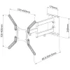 Suporte de parede universal Techly 23-55 polegadas para TV LCD preto ICA-PLB 136M