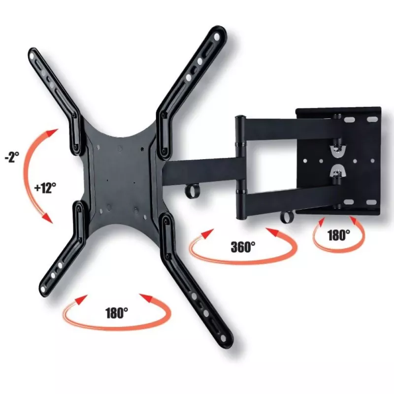 Suporte de parede universal Techly 23-55 polegadas para TV LCD preto ICA-PLB 136M