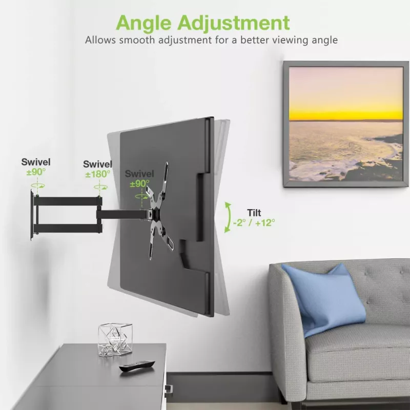 Suporte de parede universal Techly 23-55 polegadas para TV LCD preto ICA-PLB 136M