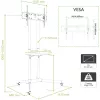 Suporte móvel de chão com prateleira Techly para LCD/LED/Plasma 30-65 polegadas ICA-TR6