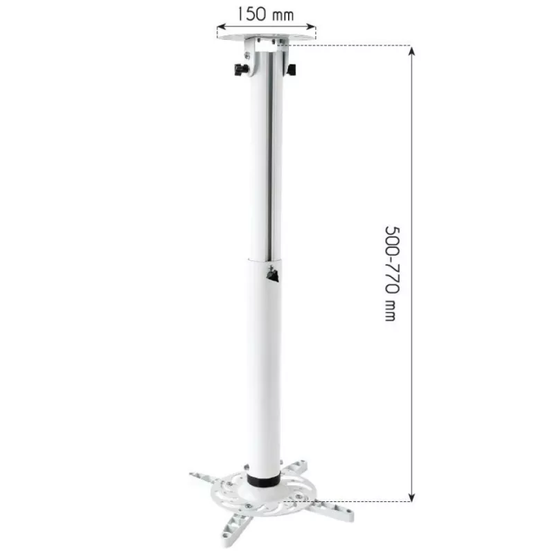 Extensão de teto para projetor Techly 500-770 mm branco ICA-PM 104MW