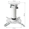 Suporte universal de teto para projetor Techly branco ICA-PM 200WH