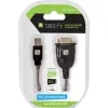 Adaptador USB para série Techly IDATA USB-SER-2T, ficha USB-A macho para ficha DB-9 macho, 0,45 m, branco transparente