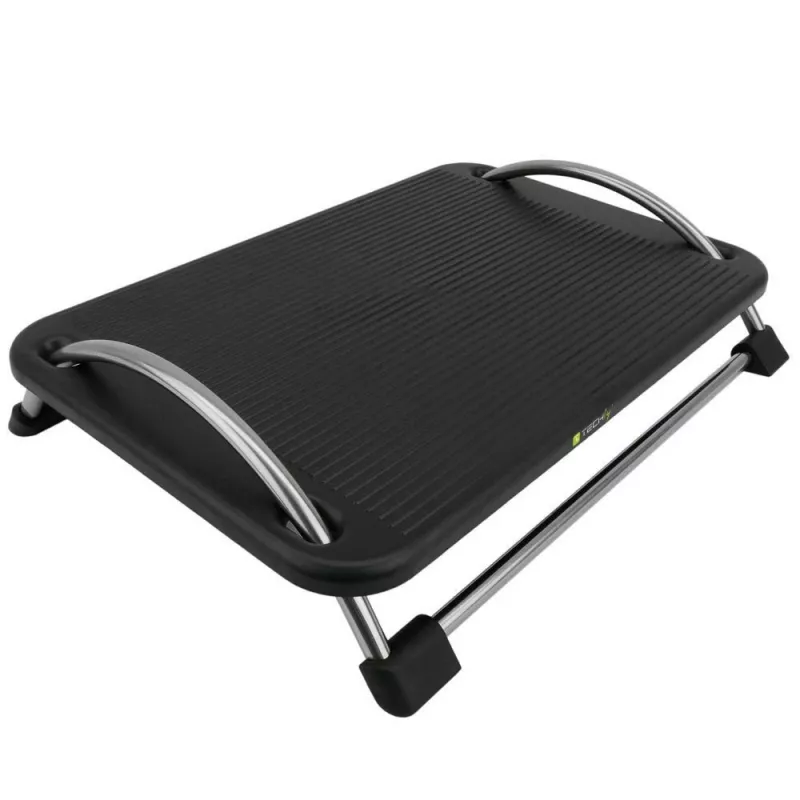 Techly ICA-FR 13 apoio para pés ergonómico ajustável, ajuste de ângulo, antiderrapante, 43 x 28 cm, preto