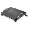 Techly ICA-FR 13 apoio para pés ergonómico ajustável, ajuste de ângulo, antiderrapante, 43 x 28 cm, preto