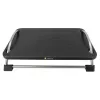 Techly ICA-FR 13 apoio para pés ergonómico ajustável, ajuste de ângulo, antiderrapante, 43 x 28 cm, preto
