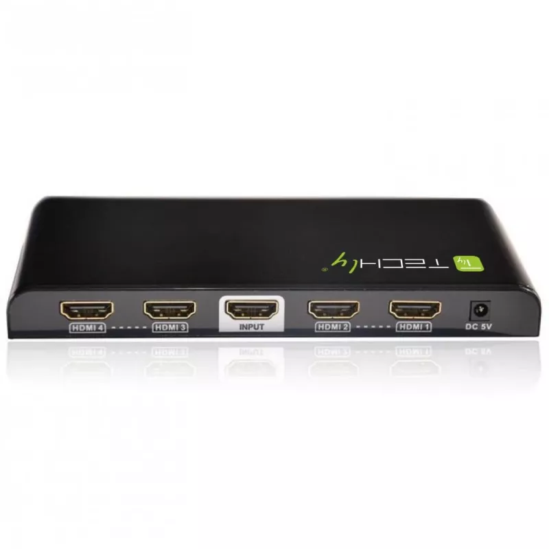 Techly IDATA HDMI-4K4 splitter HDMI 1x4, 4K x 2K (3840 x 2160), 3D, 36 bits, preto