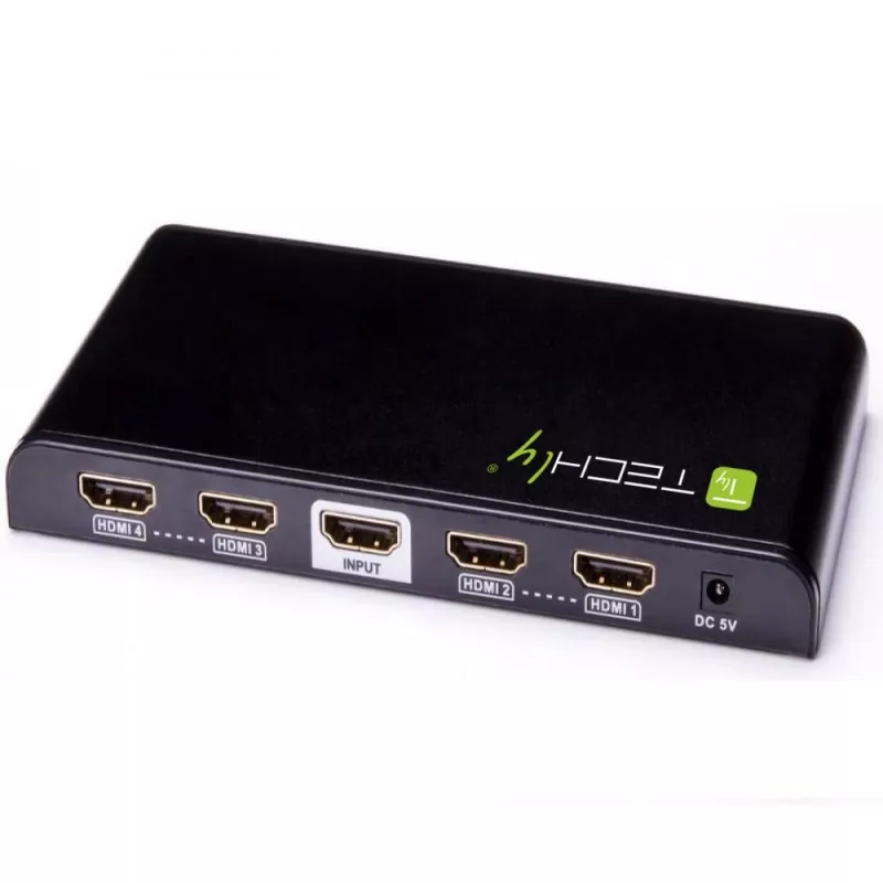 Techly IDATA HDMI-4K4 splitter HDMI 1x4, 4K x 2K (3840 x 2160), 3D, 36 bits, preto