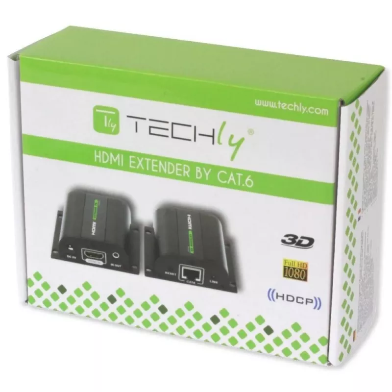 Extensor HDMI Techly Full HD por cabo Cat.5E / 6 / 6A / 7 máx. 60 m autorregulado IDATA EXT-E70I