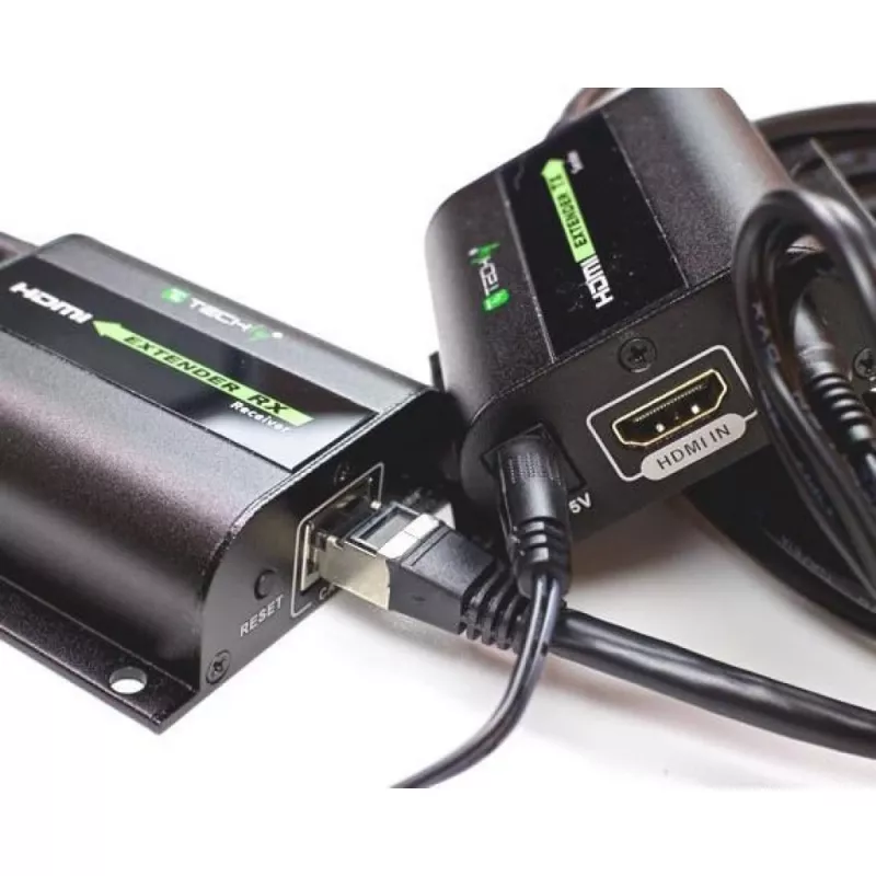 Extensor HDMI Techly Full HD por cabo Cat.5E / 6 / 6A / 7 máx. 60 m autorregulado IDATA EXT-E70I