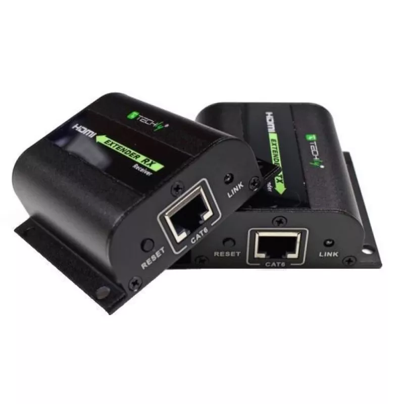 Extensor HDMI Techly Full HD por cabo Cat.5E / 6 / 6A / 7 máx. 60 m autorregulado IDATA EXT-E70I