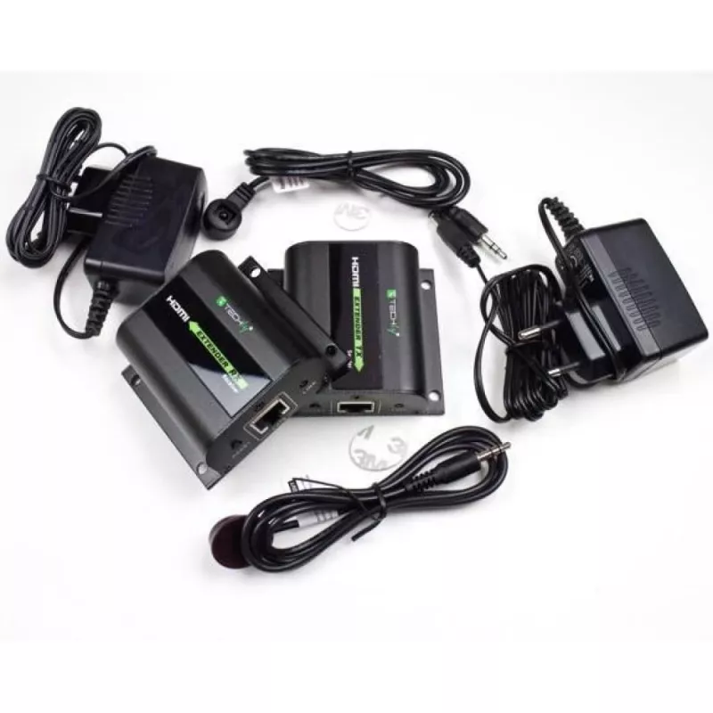 Extensor HDMI Techly Full HD por cabo Cat.5E / 6 / 6A / 7 máx. 60 m autorregulado IDATA EXT-E70I
