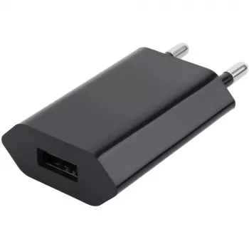 Carregador compacto Techly USB 1A ficha europeia preto
