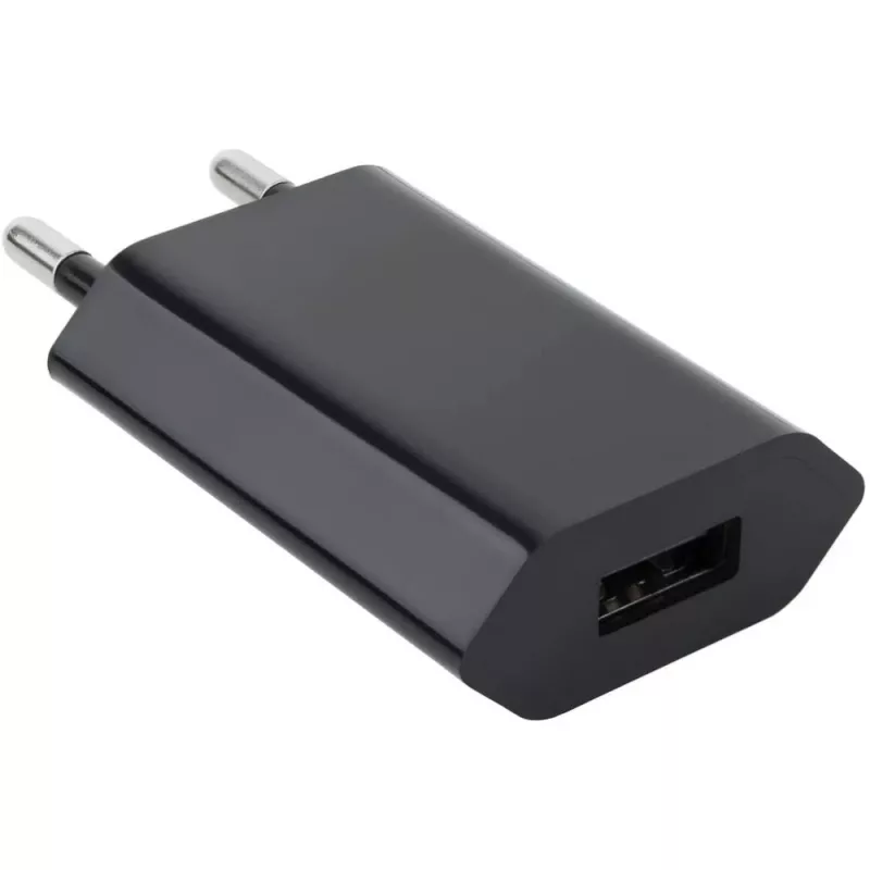 Carregador compacto Techly USB 1A ficha europeia preto