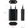 Carregador compacto Techly USB 1A ficha europeia preto