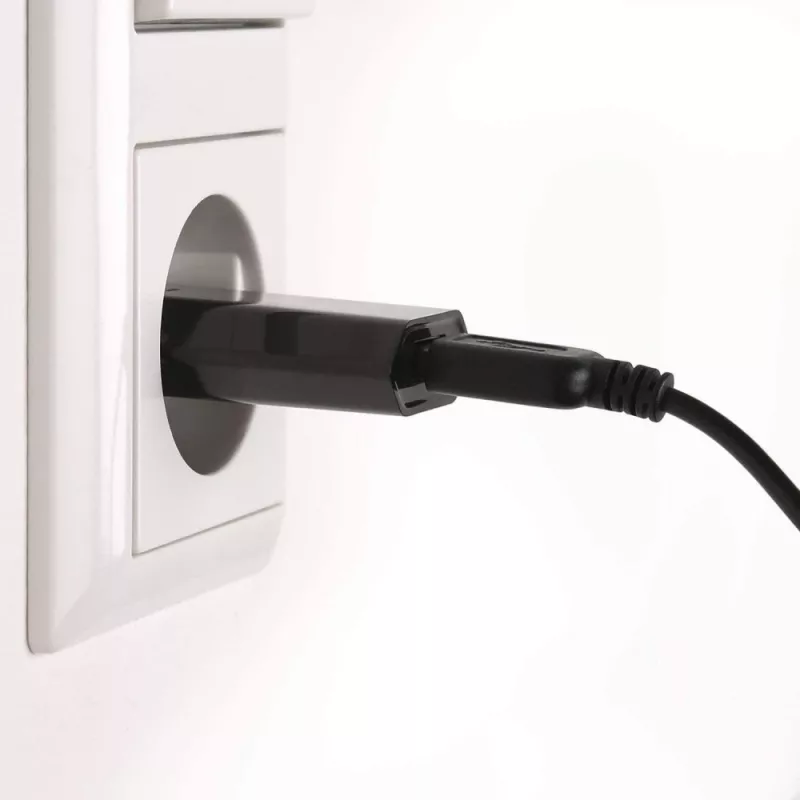 Carregador compacto Techly USB 1A ficha europeia preto