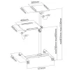 Carrinho universal Techly para portátil / projetor, branco ICA-TB TPM-6