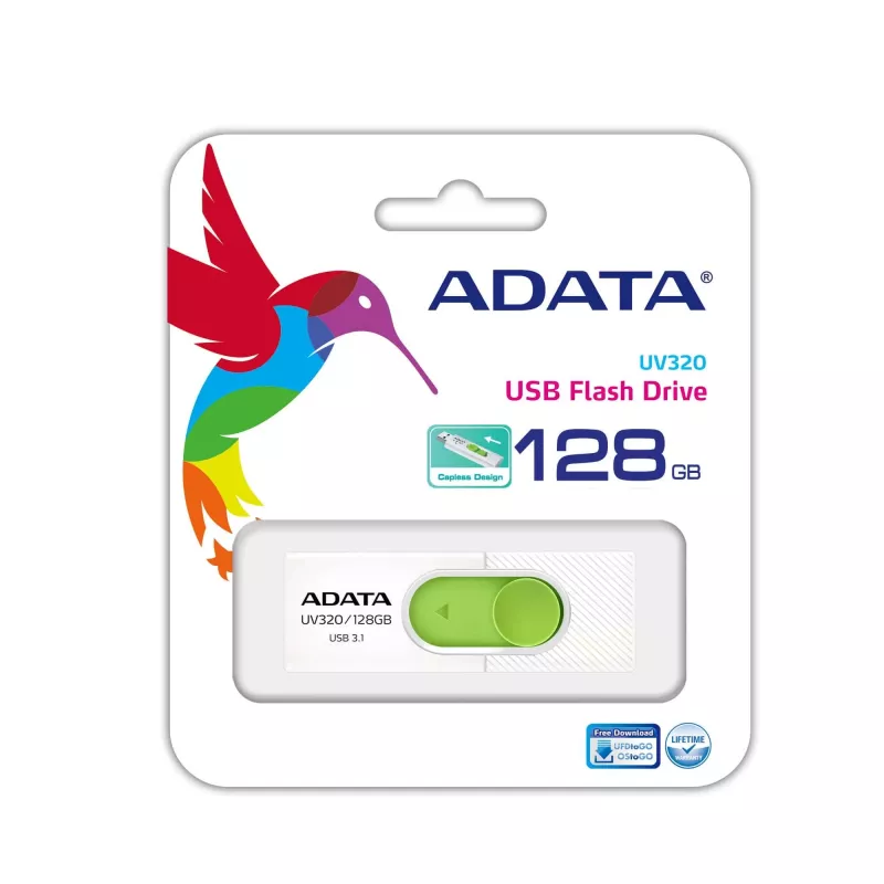 Pen USB ADATA UV320 128 GB USB Type-A 3.2 Gen 1 (3.1 Gen 1) verde, branco